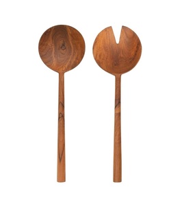 Meilleures ventes 2024 : Ensemble de 2 ustensiles de service à salade en bois d'acacia, tendance actuelle, accessoires de cuisine - Product Image 1