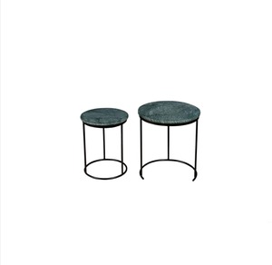 Mesa Auxiliar Moderna Aura con Tapa Redonda y Base Decorativa para Muebles de Sala - Product Image 4
