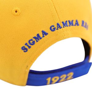 หมวกแก๊ป Sigma Gamma Rho แบบปรับได้ ตัวอักษร 3 มิติ หมวกเบสบอลแบบกำหนดเองสำหรับชมรมนักศึกษา ปักโลโก้แบบ Applique  ชุดกีฬาลำลองสำหรับทุกเพศ - Product Image 6