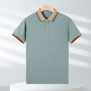 Polo T-shirt pour homme de style nouveau 2k26, col contrasté de qualité supérieure |   Polo de golf décontracté à manches courtes en mélange de coton - Product Image 3