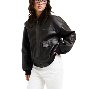 Abrigo de Cuero Genuino para Mujer, Clásico, con Cinturón, Corte Entallado, Largo, Negro, Logotipo Personalizado, Precio de Fábrica, Venta al Por Mayor, OEM - Product Image 5