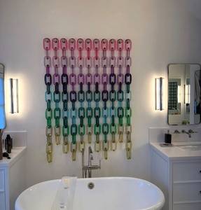 Hot Sale Hanging Resin Chain Link Wall Accent Custom Color Modern Design Handmade Home <b>Decor</b> for Birthday Wedding & Gift - Product Image 3
