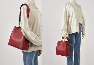 Sacs fourre-tout en cuir à large bandoulière détachable pour femmes, sac à bandoulière de créateur et sac à main tendance combinés, mode haut de gamme - Product Image 3