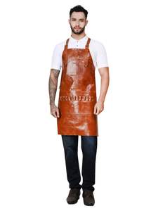 Delantal de Trabajo Industrial Personalizado al por Mayor, Resistente al Aceite, sin Mangas, Moderno, Duradero, de Cuero Lavado Suave - Product Image 5