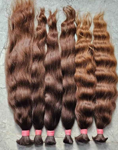 ผมแท้แบบอินเดียสีน้ำตาลอ่อน ขนาด 34 นิ้ว แบบลอนธรรมชาติ  ไม่มีการต่อผม  แบบเส้นเดียว  ไม่มีรอยต่อ  สำหรับถักเปีย  นุ่ม หนา ปลายผมดูเป็นธรรมชาติ  แบบต่อผม - Product Image 1