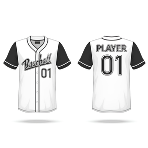 Maillot de baseball sublimé personnalisé, uniforme d'équipe, manches courtes, logo avant, bouton, polyester, vente en gros, fabricant OEM - Product Image 5