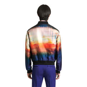 Chaqueta Bomber Delgada con Capucha y Estampado de Camuflaje por Transferencia Térmica, Directo de Fábrica, Personalizada, de Poliéster, con Cremallera Completa, para Entrenamiento Atlético - Product Image 2