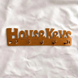 SHUBHAM Wooden House <b>Keys</b> <b>Wall</b> Hook Rack Letter Cutout <b>Key</b> <b>Holder</b> Storage Organizer for Entryway - Product Image 6