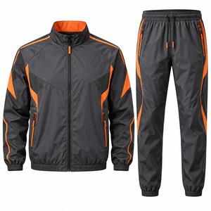 Chándal de Nailon para Hombre, Ropa Deportiva Moderna e Informal con Tejido Ligero, Puños Ajustables y Corte Holgado para Entrenamientos en el Gimnasio - Product Image 3