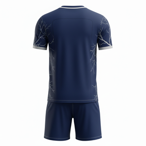 ชุดฟุตบอลแบบยูนิเซ็กซ์พร้อมกางเกงขาสั้น ชุดออกกำลังกายสองชิ้นคุณภาพพรีเมียม ชุดฝึกซ้อมฟุตบอล แห้งเร็ว ชุดกีฬา รับผลิตตามแบบ OEM - Product Image 2