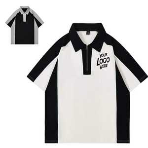 Camiseta Polo de Algodón 100% de 260 Gramos con Bloques de Color, Nueva Colección de Verano, Personalizada para Fabricantes de Ropa, con Cierre y Manga Corta para Hombre - Product Image 1