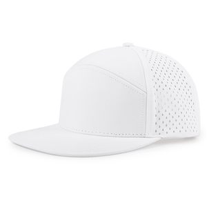Casquette de baseball blanche à 6 panneaux unisexe ajustée en maille unie décontractée printemps-été pour adulte respirante et imperméable - Product Image 2