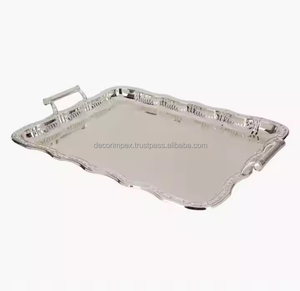 Bandeja de aluminio para Home Hotel Bandeja para servir alimentos de diseño moderno con revestimiento para utensilios de cocina y restaurantes - Product Image 1