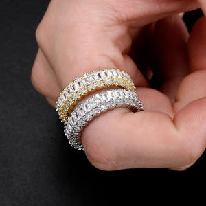 Bague en diamant baguette cultivé en laboratoire, en argent sterling 925, pour les détaillants de bijoux de luxe - Product Image 2