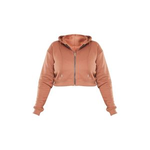 Hoodie court zippé personnalisé avec logo pour femme, grandes tailles, pour l'entraînement et le sport, toutes couleurs - Product Image 6