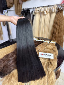 Prix de gros Extensions de cheveux en vrac 100% cheveux vietnamiens 1 paquet 100 grammes Couleurs claires Super Double dessiné 22 pouces - Product Image 2