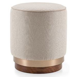 Tabouret Ottoman de Salon de Bonne Qualité à Prix Abordable, en Métal Doré en Acier Inoxydable et Tissu Noir, Idéal pour Hôtels et Mariages - Product Image 2