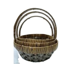 Juego de 3 bandejas de cesta de cocina de madera para organización y almacenamiento - Product Image 1