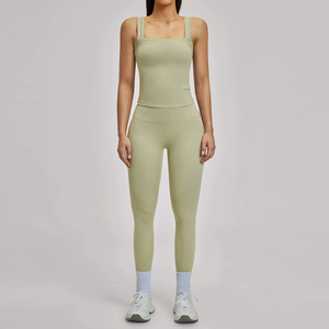 Conjunto Deportivo de Verano para Mujer, 2 Piezas, Traje de Yoga, Ropa Deportiva para Gimnasio, Secado Rápido, Bra Deportivo sin Mangas, Conjunto de Yoga - Product Image 2