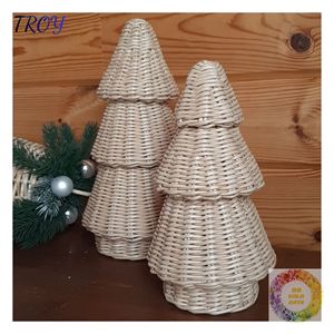 Adornos Rústicos de Mimbre Tejidos para Árbol de Navidad, Regalo para Amantes de la Naturaleza, Coleccionistas de Artesanías, Regalos para Anfitrionas y Intercambios de Regalos Navideños - Product Image 5