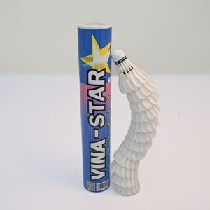 Volant de badminton professionnel de qualité tournoi, plumes d'oie, graphite, léger, écologique, durable, plastique mousseux 2 couches - Product Image 1