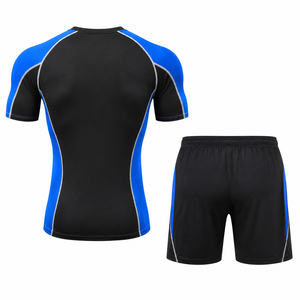 Ensemble t-shirt et short de course pour hommes, vêtements de sport athlétiques, gym, fitness, entraînement, séchage rapide, respirant, vêtements de sport actifs, course à pied - Product Image 2