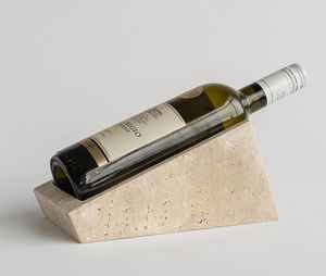 Minimalist Handmade Travertine <b>Wine</b> Chiller 7x7 Modern Luxury Home Decor Kitchen <b>Gift</b> for Her and Him Marble Vanities - Product Image 1