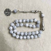 Tasbih musulman de luxe, 99 perles, prière islamique, Dhikr, cadeau Ramadan, cadeau Eid, qualité supérieure, écologique, résine peinte à la main