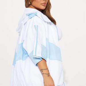 Ensemble de shorts deux pièces pour femmes, nouvelle mode, veste coupe-vent à capuche zippée, ensembles de shorts coupe-vent pour femmes - Product Image 5