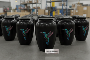 Hummingbird Metal Urn Human <b>Ashes</b> Jars Handcrafted Aluminum Cremation Urns Memorial Vase Funeral <b>Keepsake</b> Supplier Manufacturer - Product Image 6