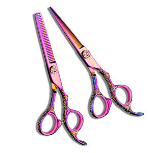 Tijeras de Corte de Pelo Profesionales de Alta Calidad OEM, Acero Inoxidable, Hechas a Mano, Punta Afilada, para Diestros, 32 Dientes, Medianas - Product Image 1