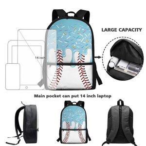 Mochila Deportiva Impermeable Splendid Apparel con Estampado de Donuts de Béisbol, Cierre de Cremallera de Poliéster, Bolsa de Viaje Multifuncional - Product Image 6