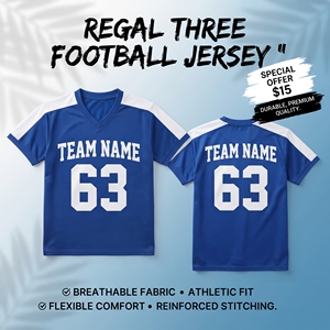 Maillot de football de haute qualité, léger, col en V, en mesh, 100% polyester, manches courtes, avec nom de l'équipe. - Product Image 1