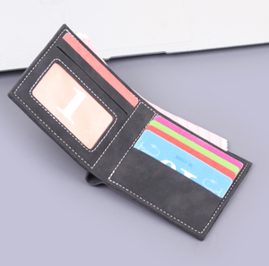 Tarjetero para Hombre – Cartera Bifold de Cuero PU Suave, Diseño Minimalista y Delgado – Precio de Fábrica al por Mayor, OEM - Product Image 4