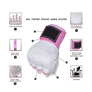 Guantes Interiores Acolchados de Fibra de Carbono para Entrenamiento y Protección, Vendas Elásticas Extra Largas para Manos, Par con Gancho - Product Image 6