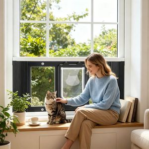 Puerta para Gatos de Longitud Ajustable para Ventanas, Interiores y Otras Puertas - Product Image 6