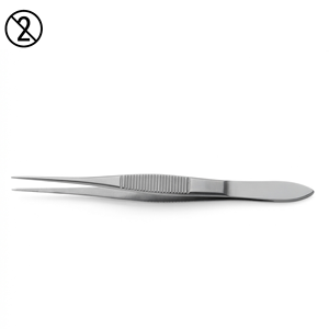 Pinzas para Tejidos Rectas, Desechables, de un Solo Uso, Pinzas Quirúrgicas Oftálmicas de Acero Inoxidable, Instrumento Microquirúrgico - Product Image 1