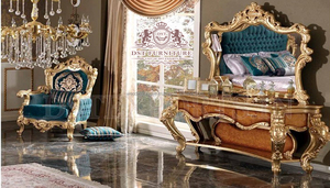 Ensemble de coiffeuse de Style européen, coiffeuse élégante avec miroir et tabouret, or blanc Royal, 4 pièces - Product Image 2