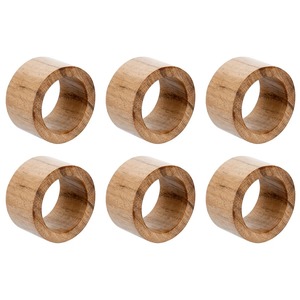 Juego de Anillos para Servilletas de Madera Hechos a Mano, Porta Servilletas de Madera Natural, Decoración Rústica para Mesa, Accesorios Reutilizables para Mesa de Comedor - Product Image 2