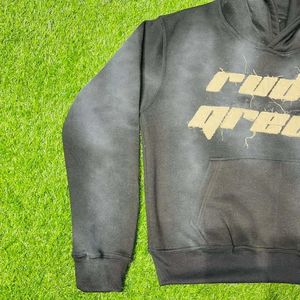 Sweat à capuche surdimensionné personnalisé 380 GSM délavé à l'acide pour homme, sweat à capuche streetwear graphique lourd OEM - Product Image 4