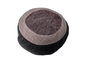 Meilleure vente au Bangladesh : Perruque toupet en cheveux naturels gris, ondulés, doux, mono, prothèse capillaire, cheveux indiens, imperméable, style vague profonde lâche - Product Image 3