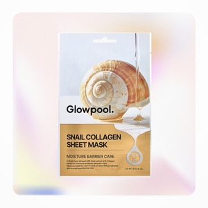 แผ่นมาส์กหน้า GLOWPOOL ผลิตภัณฑ์ความงามเกาหลี แผ่นมาส์กคอลลาเจนหอยทากเพื่อผิวเปล่งประกาย ผลิตในเกาหลี 10 แผ่น - Product Image 3