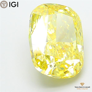 Bijoux fins, diamant de laboratoire CVD certifié IGI, clarté VS1, couleur jaune vif fantaisie, forme coussin, 6,01 carats, pour un usage quotidien - Product Image 6