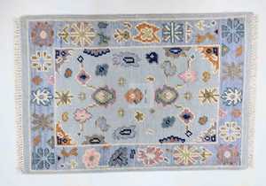 Tapis Oushak à poils ras, colorés, noués à la main en laine, à nœuds épais, modernes, antidérapants, lavables, prix usine Inde, tapis de sol ITHL - Product Image 3