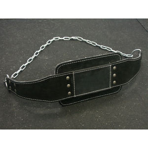Ceinture de musculation en cuir premium avec chaîne solide réglable, ceinture de musculation robuste pour l'entraînement en salle de sport, la musculation et les exercices de force - Product Image 6