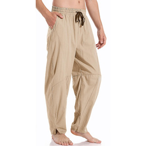 Pantalon large décontracté pour homme, coupe droite, couleur unie, grande taille, longueur intégrale, style streetwear printemps, vente en gros - Product Image 2