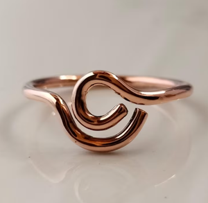 Copper <b>Magnetic</b> <b>Ring</b> Unisex <b>Ring</b> Band Traditional Ayurvedic Healing Jewelry Multi Wire Wrap Swirl Motif Border - Product Image 5