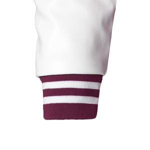 Veste universitaire brodée tendance à motif floral, corps en laine, détails de couture, fermeture à boutons-pression, pour femme - Product Image 4