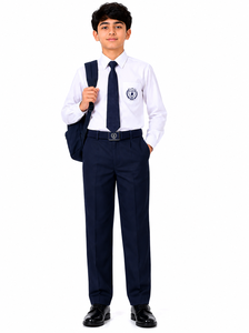 Boys <b>school</b> uniform formal shirt and <b>trousers</b> set premium <b>school</b> dress uniform boys white full sleeve <b>school</b> shirt <b>navy</b> <b>blue</b> - Product Image 1