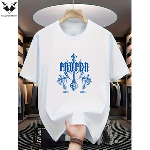 Conjunto casual de camiseta de manga corta con cuello redondo y pantalones estampados para hombre de talla grande, conjunto de verano para viaje. - Product Image 4